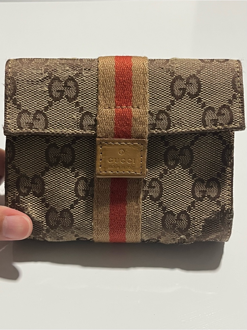 Gucci Vintage GG Monogram Small Cosmetic Pouch Bag